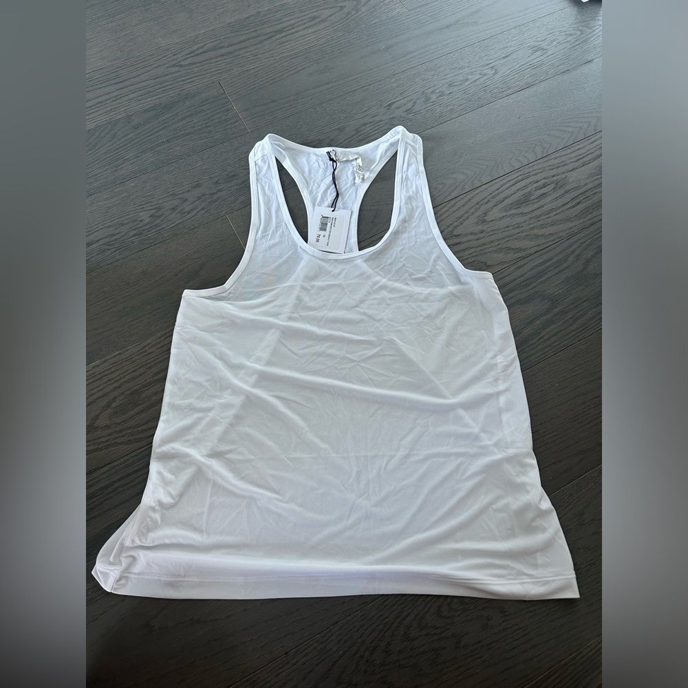 Bandier - White Performance Racer Back Tank - XS